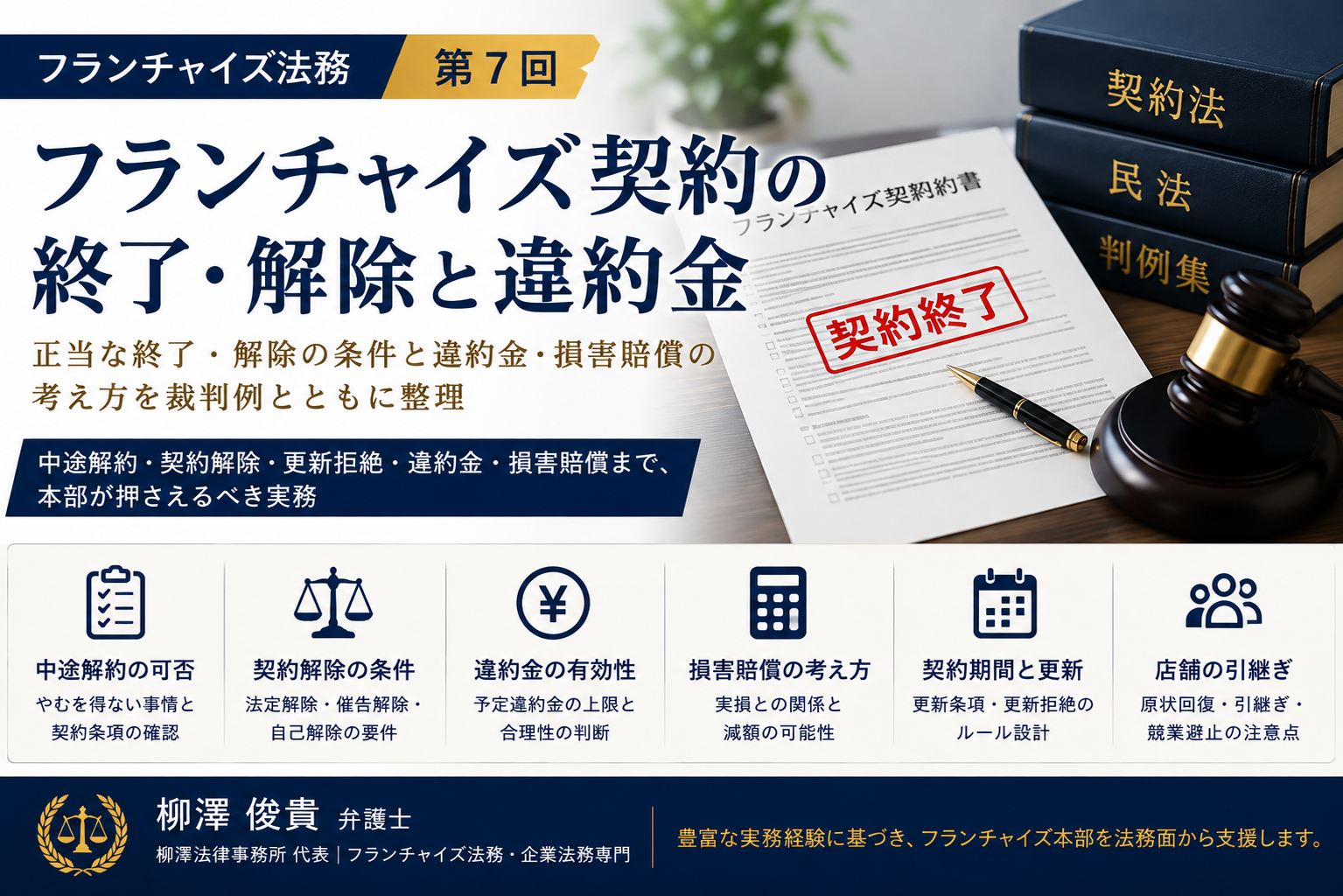フランチャイズ契約解除のリスクと違約金・損害賠償の実務